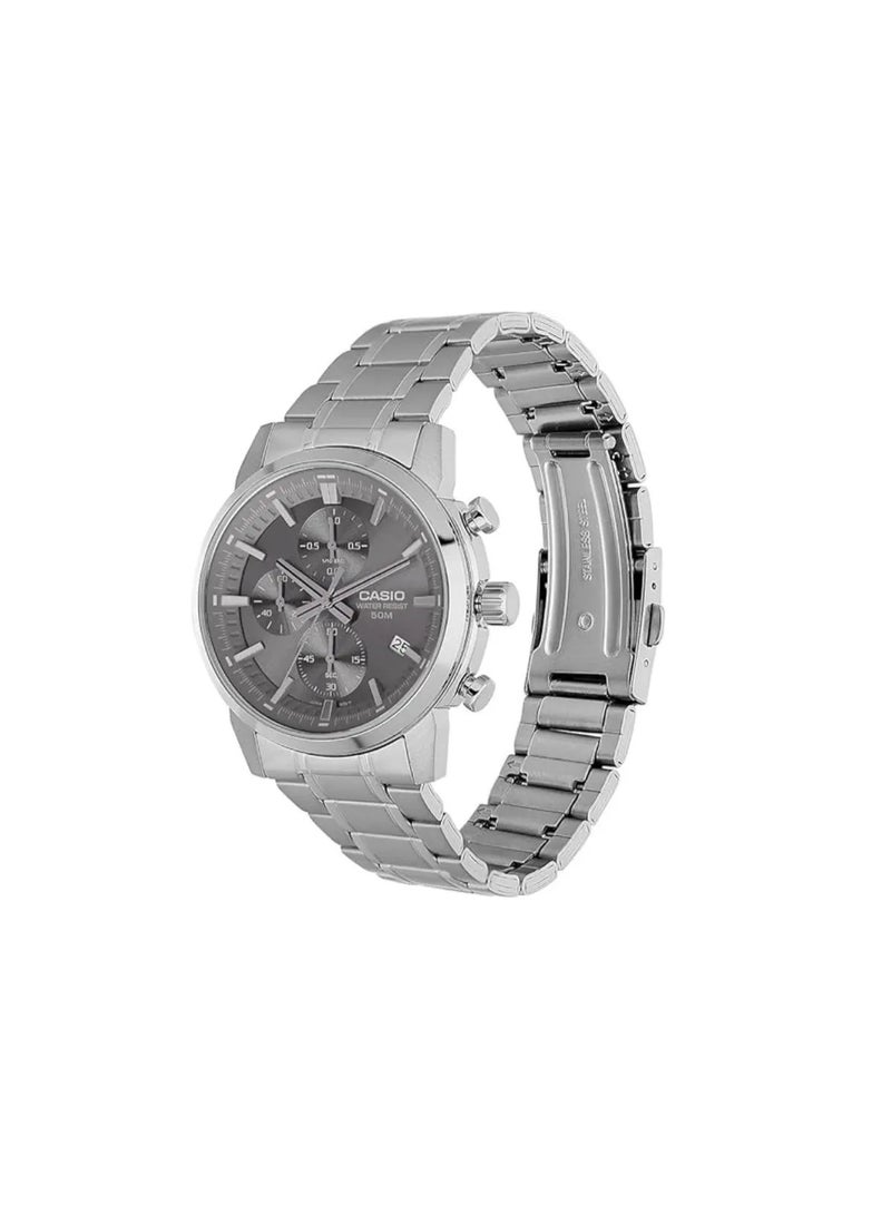 CASIO Mens Grey Dial Silver Band Watch MTP-E510D-8AVDF - Image 3